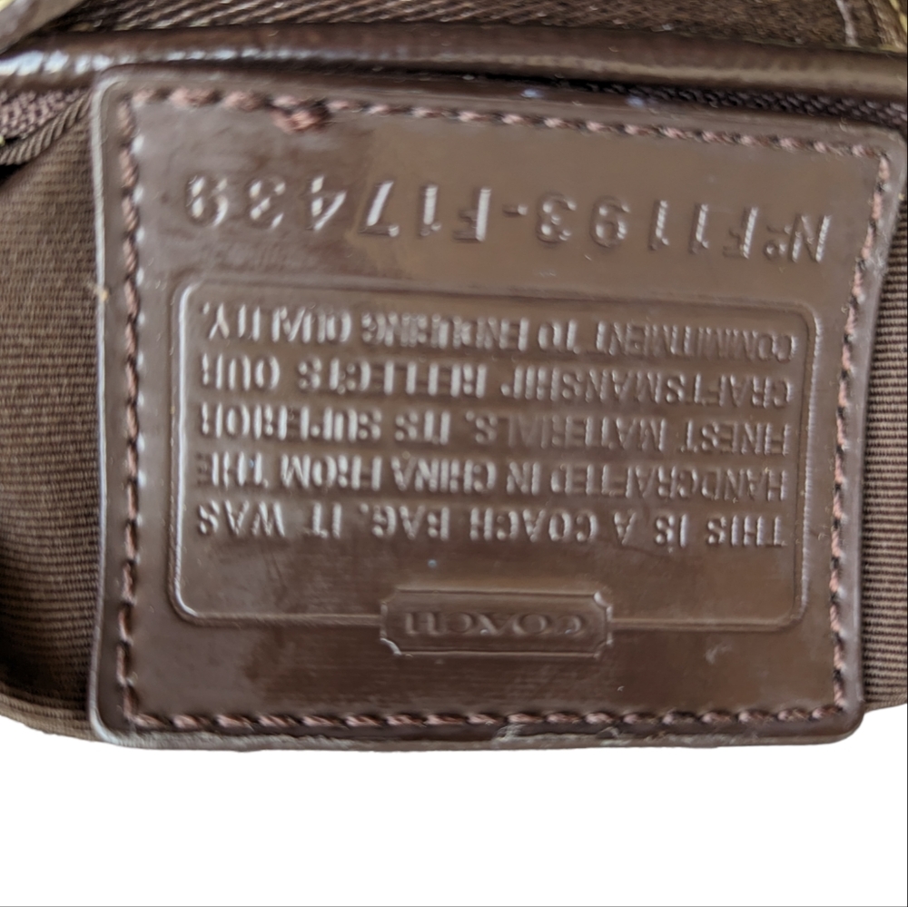 COACH CANVAS MONOGRAM SHOULDER/CROSSBODY BAG - Picture 10 of 10